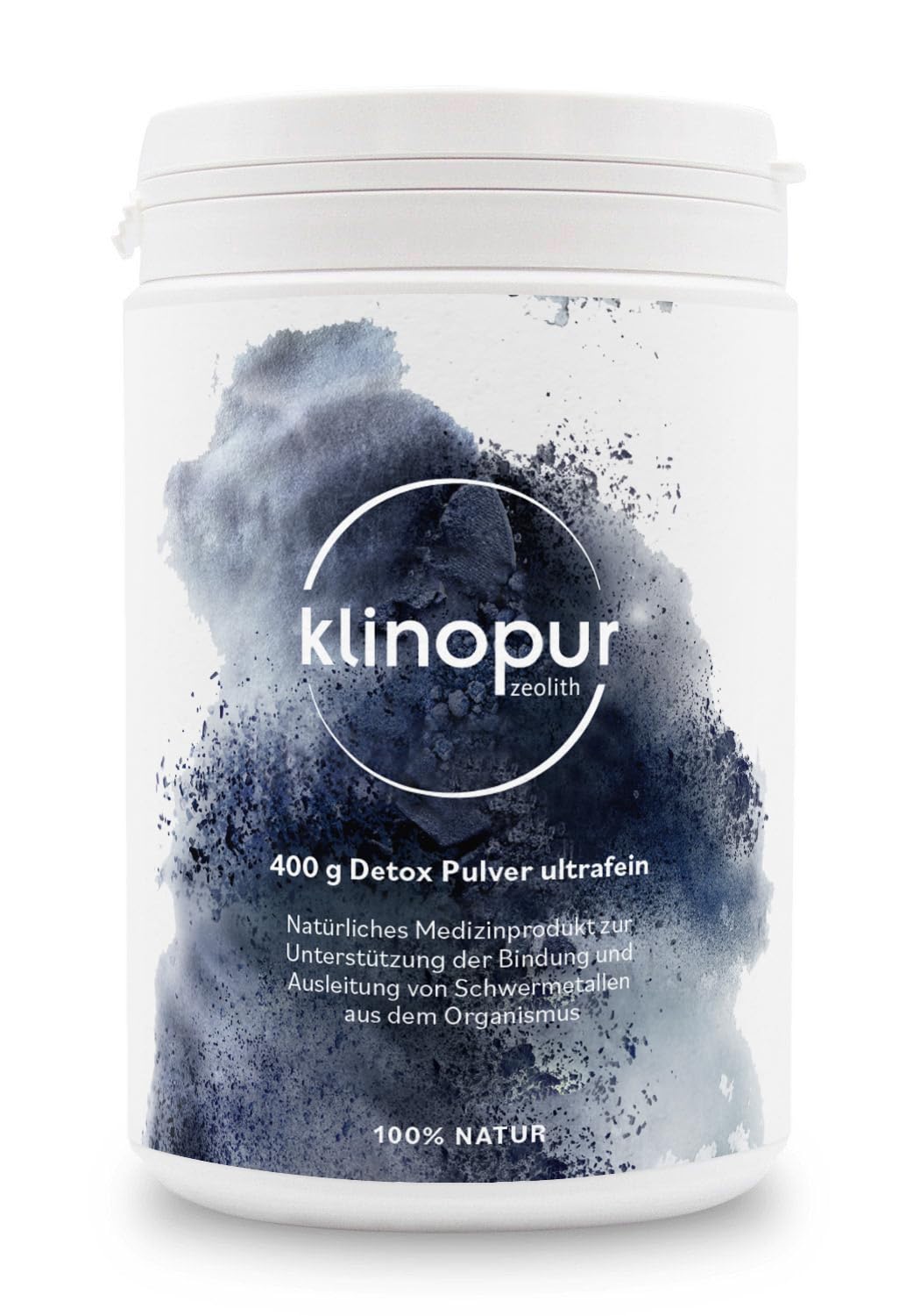 Zeolith 400g Premium Produkt, 100%, [4 µm ultrafein], Klinoptilolith, Zeolith Pulver