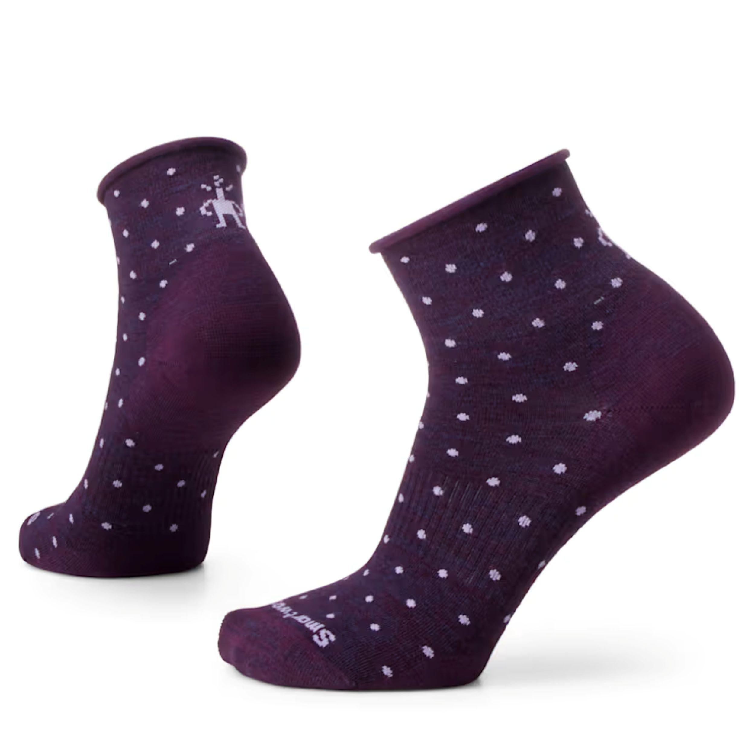 Smartwool Women's Everyday Classic Dot Ankle Socks - Purple Iris - X-Large