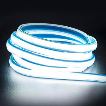 Waterproof LED Light Strip 10m Flexible LED Strip Lights AC 110V | 32.8ft LED Rope Light Cold White 6000K 240LEDs Cuttable LED Strip for Bedroom Outdoor Indoor Under Cabinet Lighting