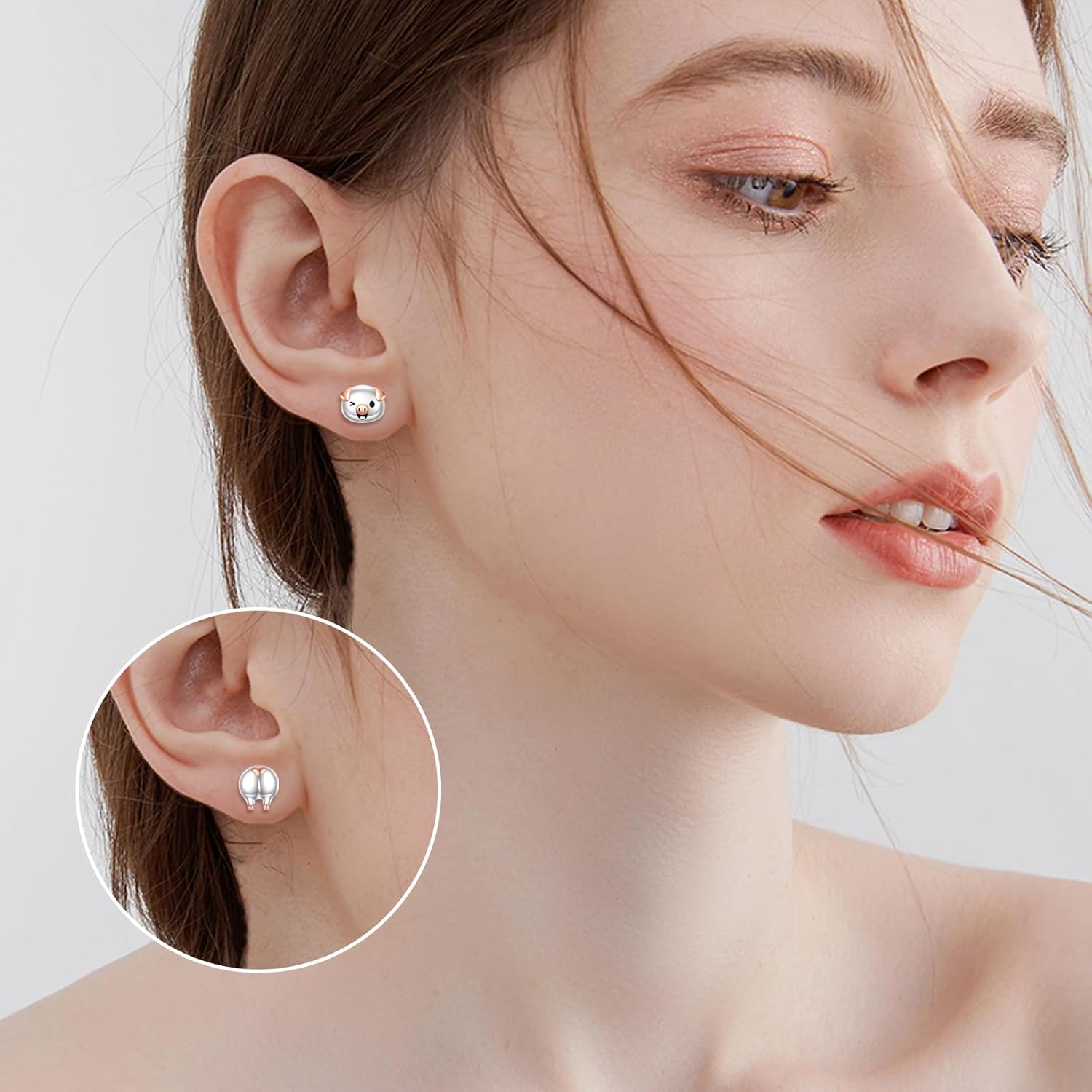 AXELUNA Dainty Animal Earrings Studs Jewelry Gifts Sterling Silver for Women Girls