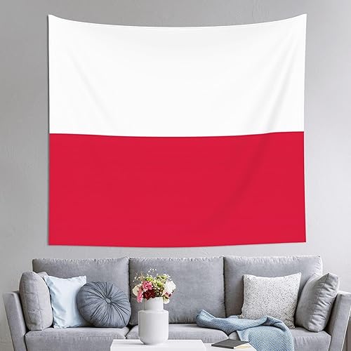 BOXILTD Polish flag Print Vintage Wall Art Tapestry, Large Boho