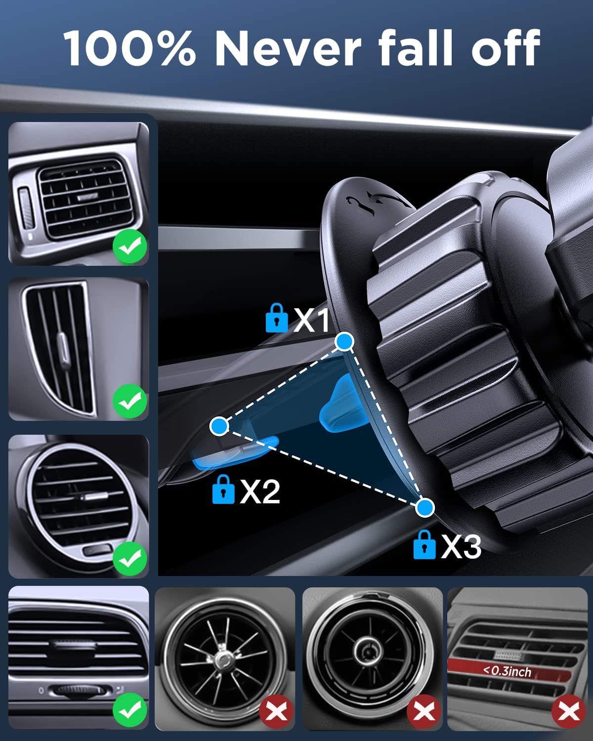 Wireless Car Charger,JOYROOM [Smart Alignment Charging] 15W Qi Fast Charging,Auto Clamping Air Vent Car Phone Holder Mount Wireless Charging for iPhone 14/13/12 Series 11 Pro Max,Galaxy S22/S21,etc