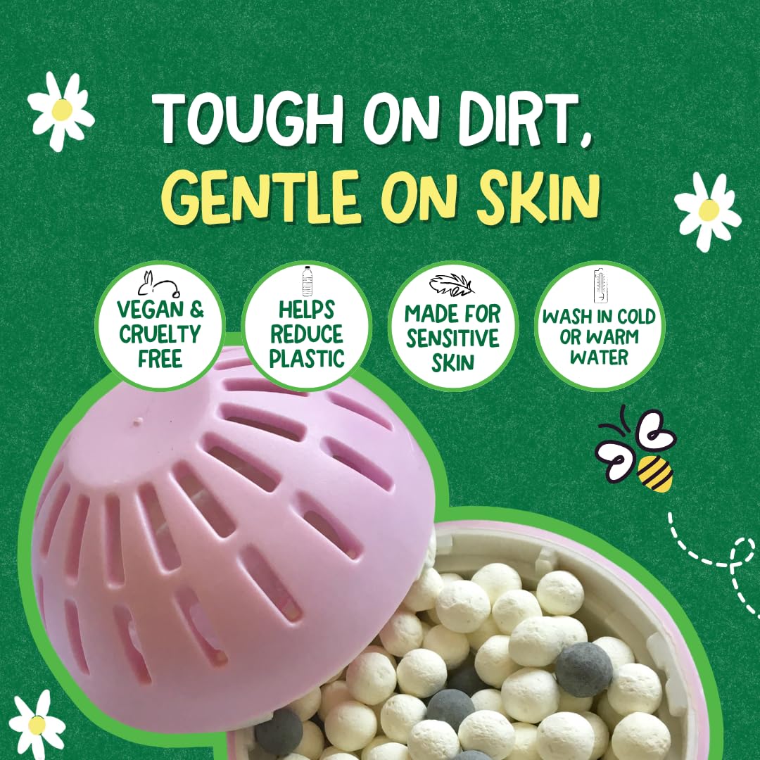 Ecoegg Jajko do prania z 70 myciami w zestawie | Zamiennik detergentu | Bez bio i bez enzymów, fosforanów, oleju palmowego, wybielacza chlorowego | Skóra wrażliwa | Kwiat wiosenny