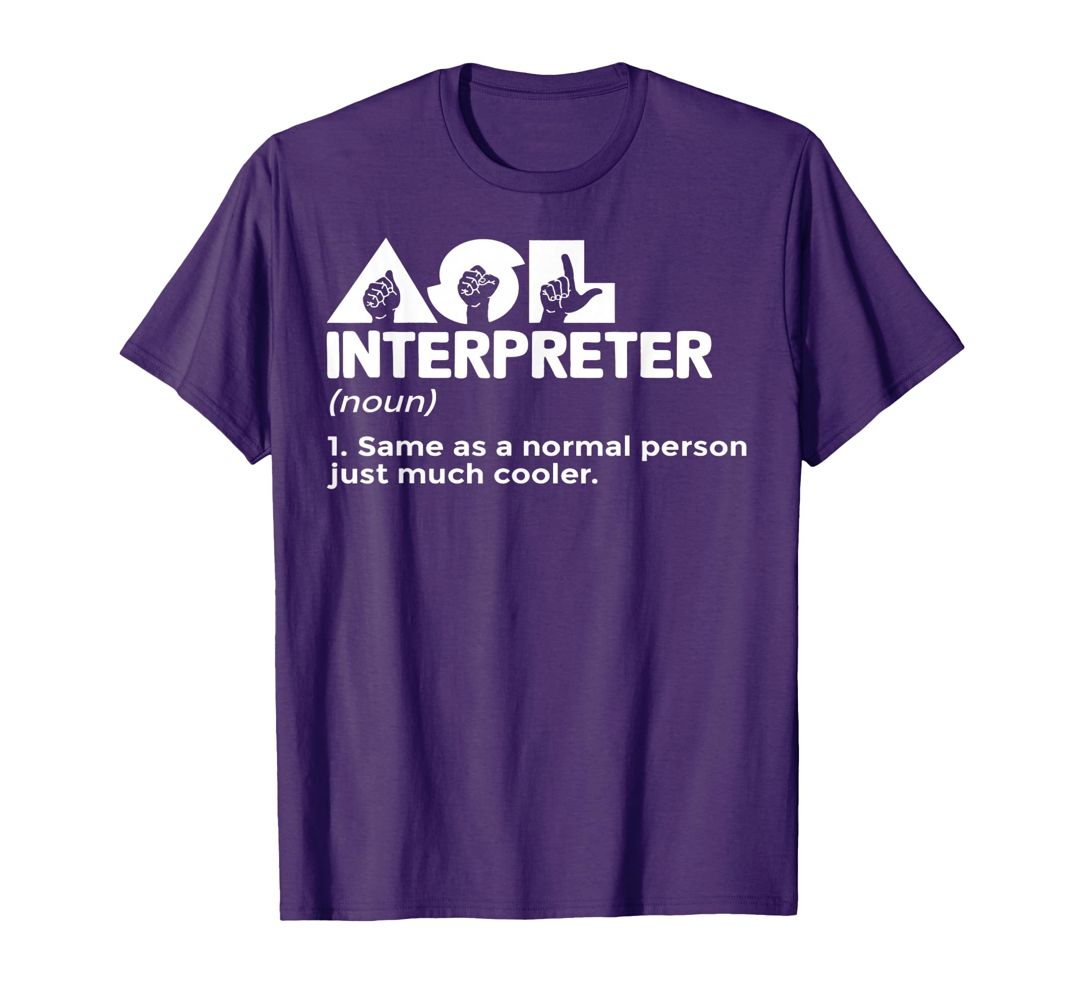 ASL Interpreter ASL Teacher Deaf People ASL Interpreter T-Shirt, Men, Black, Large