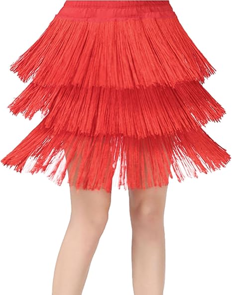 Gonna Tutù Da Ballo Per Bambine Con Nappe - Abito Danza Latina Con Frange A Strati Per Feste E Carnevale - Foto 5