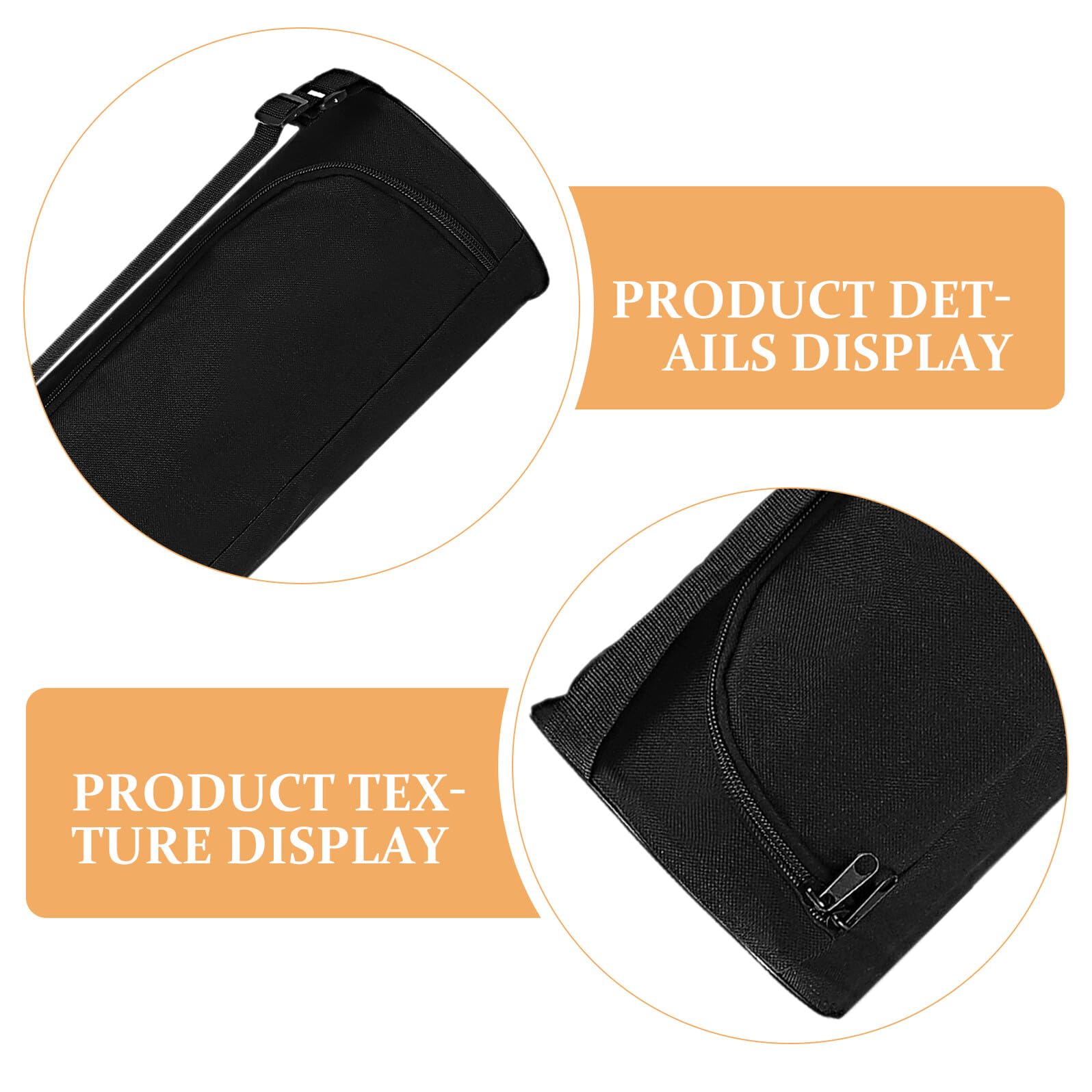 Gatuida 2 Piezas Bolsa de Transporte para Esterilla de Yoga Porta Esterilla de Yoga con Cremallera Bolsa de para Viajes Portador de de de tota de Black