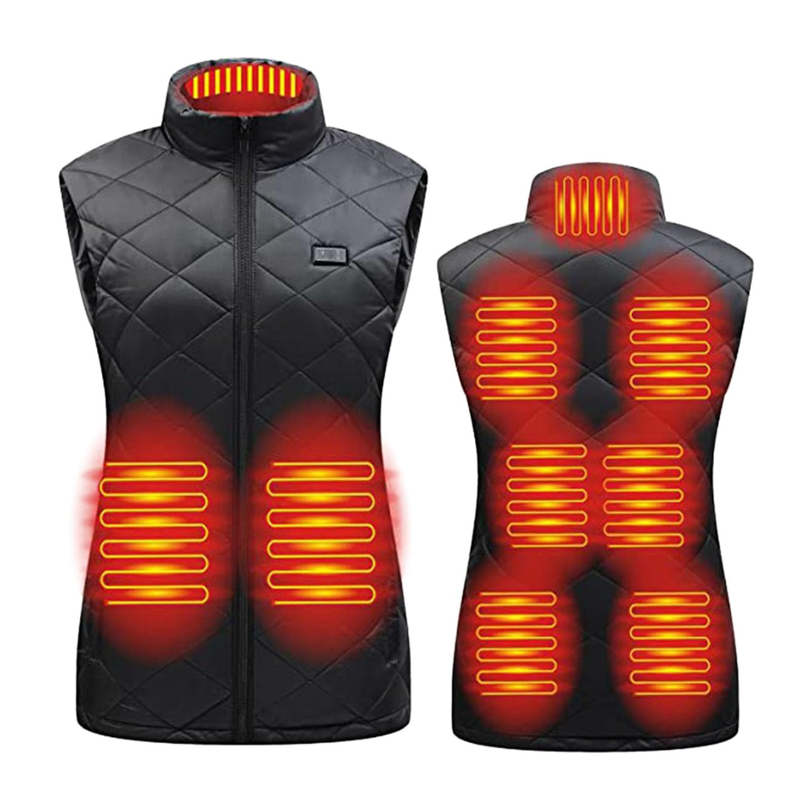 Generisch Gilet riscaldato da donna con batteria da 20000 mAh 7,4 V inclusa, giubbotto riscaldante leggero