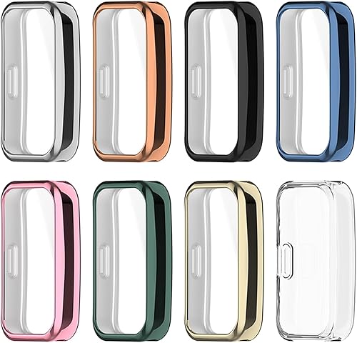 Miniatura 5 de Paquete de 4 fundas para reloj compatibles con Huawei Band 8, protector de pantalla para reloj inteligente, película protectora de TPU suave,