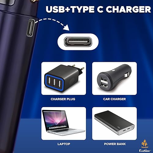 Miniatura 8 de EcoNour Ventilador de mano portátil Mini ventilador recargable USB con 5 velocidades Pantalla LED y diseño plegable Mini ventilador funciona