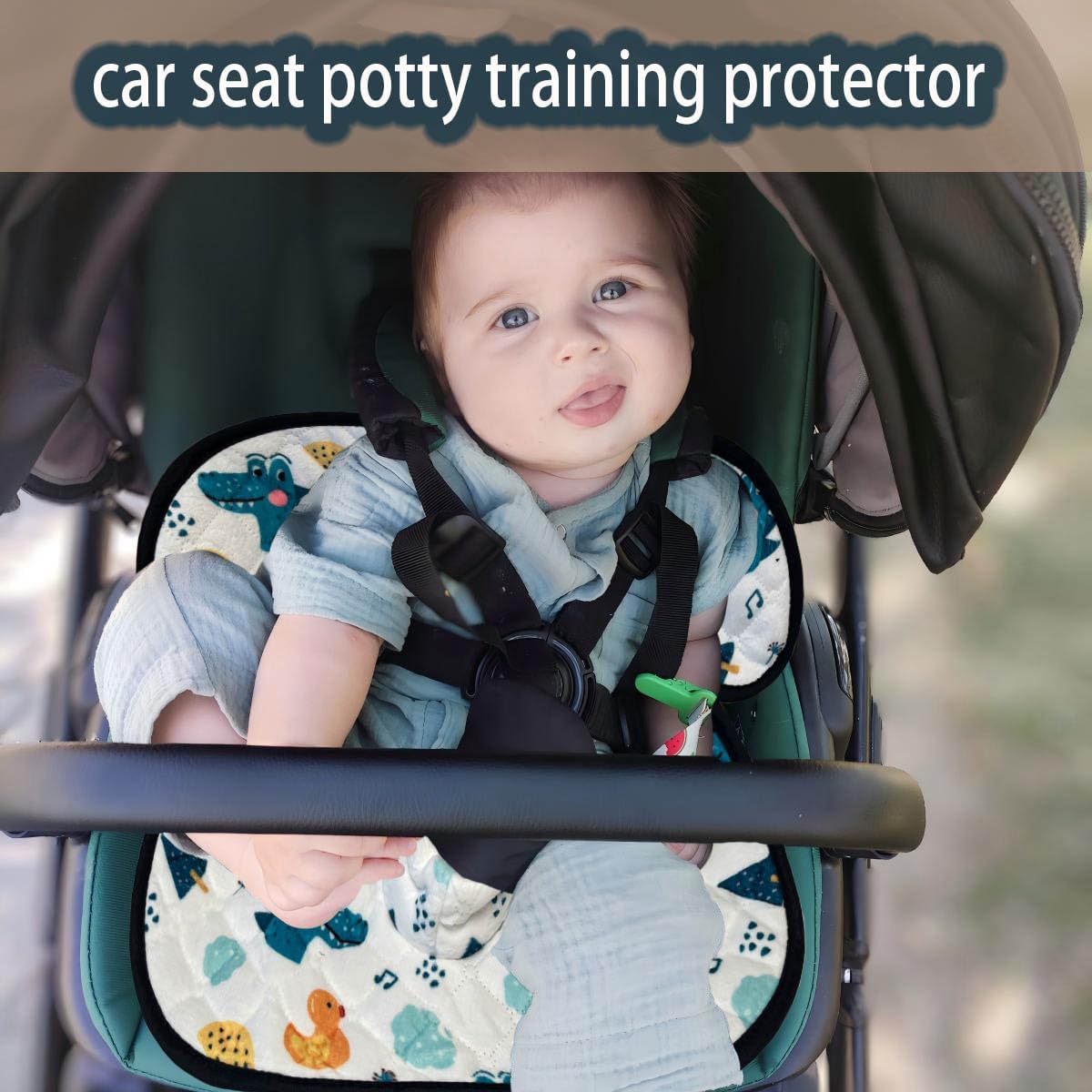 Gulissa 2 Pack Piddle Pad - Potty Training Car Seat Protector, Waterproof Car Seat Cover for Car Seats & Strollers, Non-Slip, Leak-Proof & Washable Fits All Seats for Ages 6 Months to 4 Years (Blue)