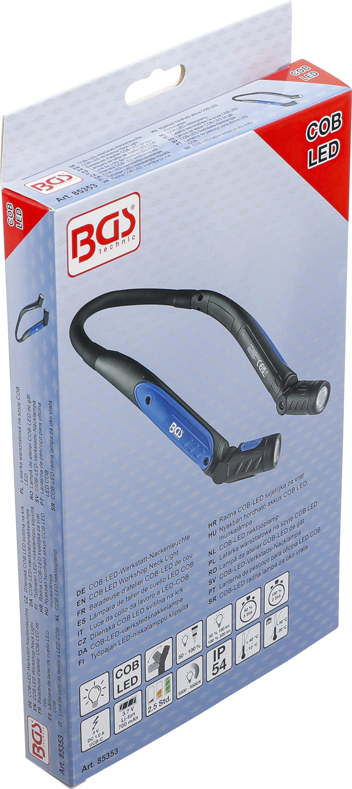 BGS 85353 | Baladeuse d’atelier COB-LED de cou