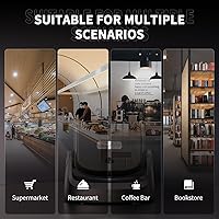 Vista 8 de NetumScan Escáner automático de código de barras manos libres, escáner de escritorio 1D/2D con cable USB para tienda minorista, almacén