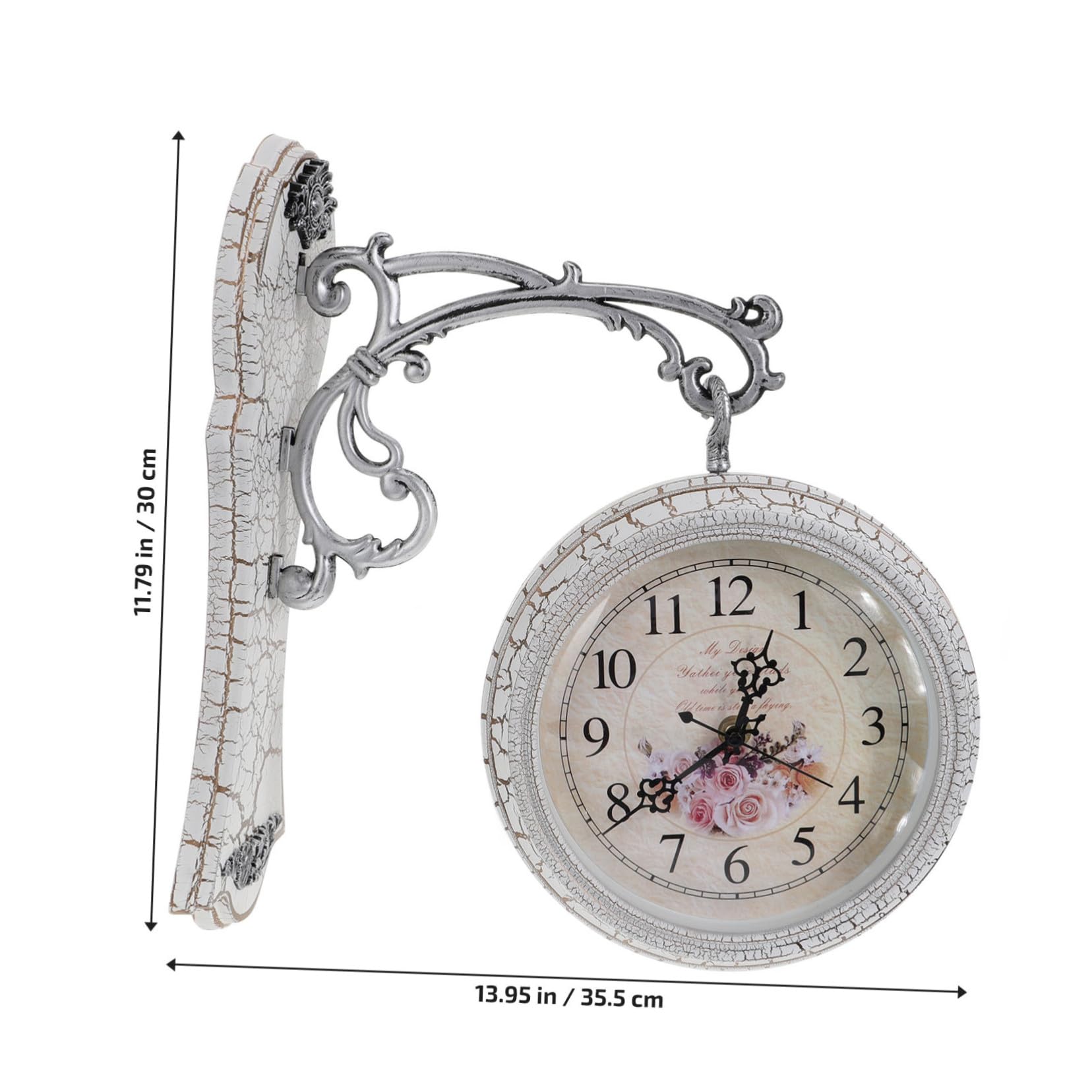 MAGICLULU Reloj de Pared Estilo Vintage para Sala, Diseño Original en Vidrio y Hierro, Resistente y Ecológico, Adecuado para Adornar el Hogar