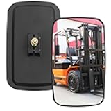 9x5.5in Universal Forklift Mirrors - Adjustable Glass Mirror for Truck, Tractor, Golf Cart Rear View Mirror, Boat or Towing, Hardened Shell (1)