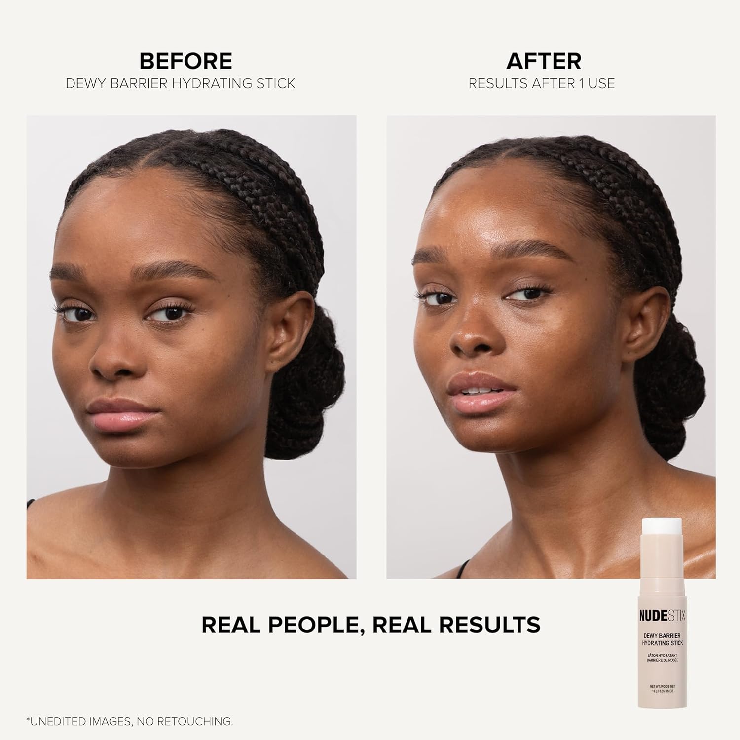 Nudestix Dewy Barrier Hydrating Stick – On-the-Go Moisture Balm with Ceramides, Squalane, Bakuchiol & Vitamin C | Hydrates, Brightens & Smooths Skin | Clean, Vegan & Travel-Friendly - Image 7