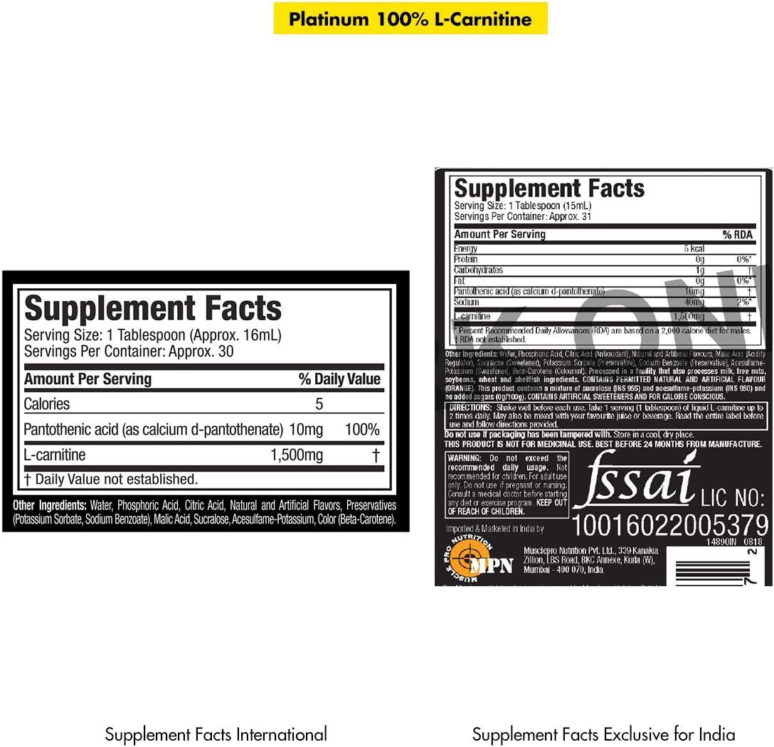 L Carnitine Liquid | MuscleTech L-Carnitine Supplement | 1500 mg of Acetyl L-Carnitine | Post Workout Muscle Recovery | Amino Acids Supplement | Citrus Splash, 16 fl. oz : Health & Household