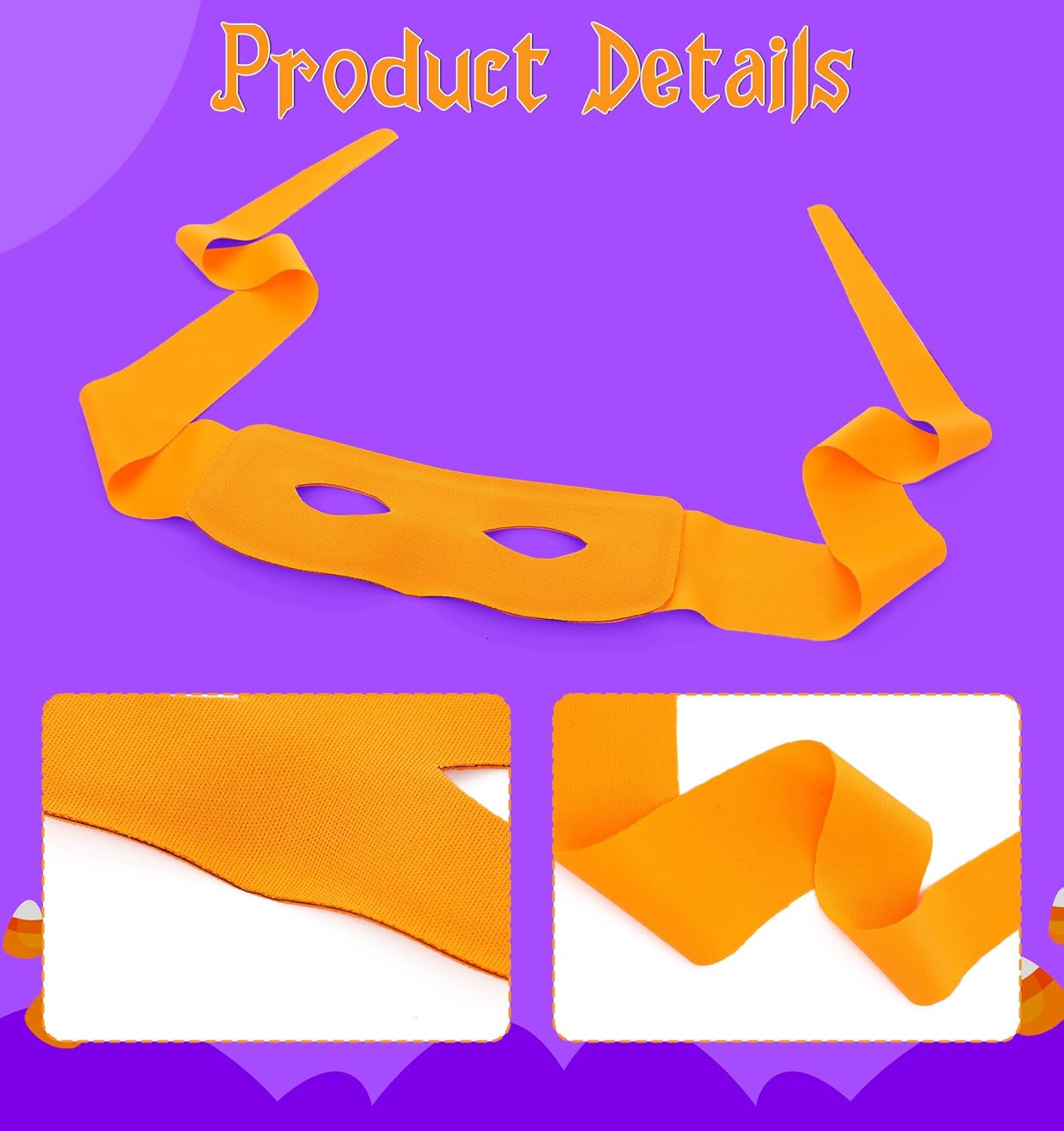 5 Pcs Turtle Eye Masks, Halloween Costume Eye Mask Hero for Christmas, Cosplay, Dress Up & Party, Hero Masquerade Accessories, Five colors (Reusable & Comfortable) - Image 3