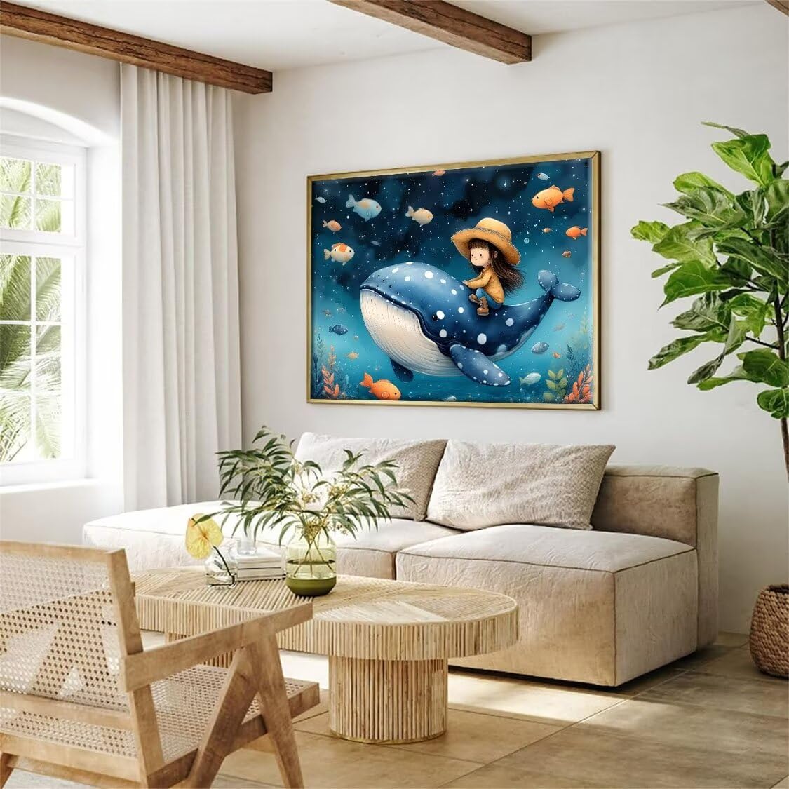 Malen nach Zahlen Kinder ab 7 8 9 10 Jahre, Dolphin Mädchen Malen nach Zahlen Erwachsene Jugendliche Malen-Nach-Zahlen Kinder Teenager für Mädchen Geschenkideen Malen nach Zahlen 100x130 cm z-196