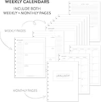 Vista 3 de BetterNote July 2026 - June 2027 Academic HORIZONTAL View Calendar Refill for Disc-Bound Notebook, Fits Levenger Circa, Arc, Happy Planner, TUL