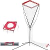 Volleyball Setter Trainer Net, Adjustable Height for Indoor and Outdoor Practice, Perfect for Serving, Spiking, and Setting Training Equipment (Red)
