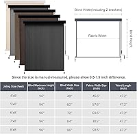 Vista 7 de VICLLAX - Persiana enrollable de alta calidad para exteriores, persianas sin cordón para patio con cenefa de aluminio y protección solar del 95%