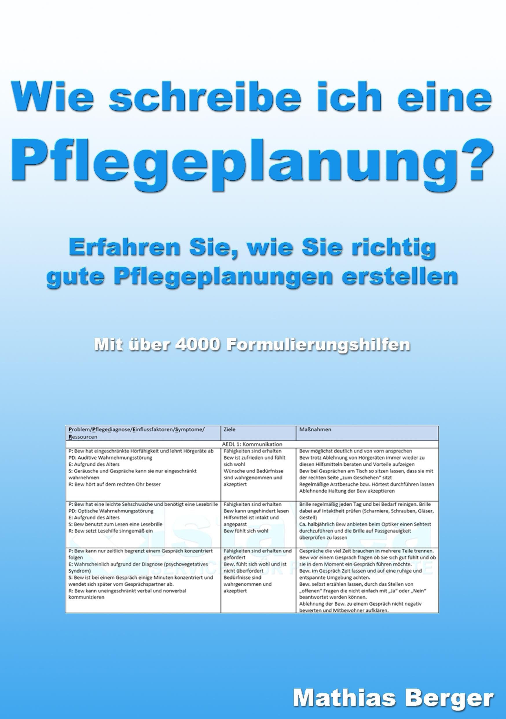 Mathias Berger Pflegeplanungsbuch GEBRAUCHT - Wie schreibe ich eine Pflegeplanung