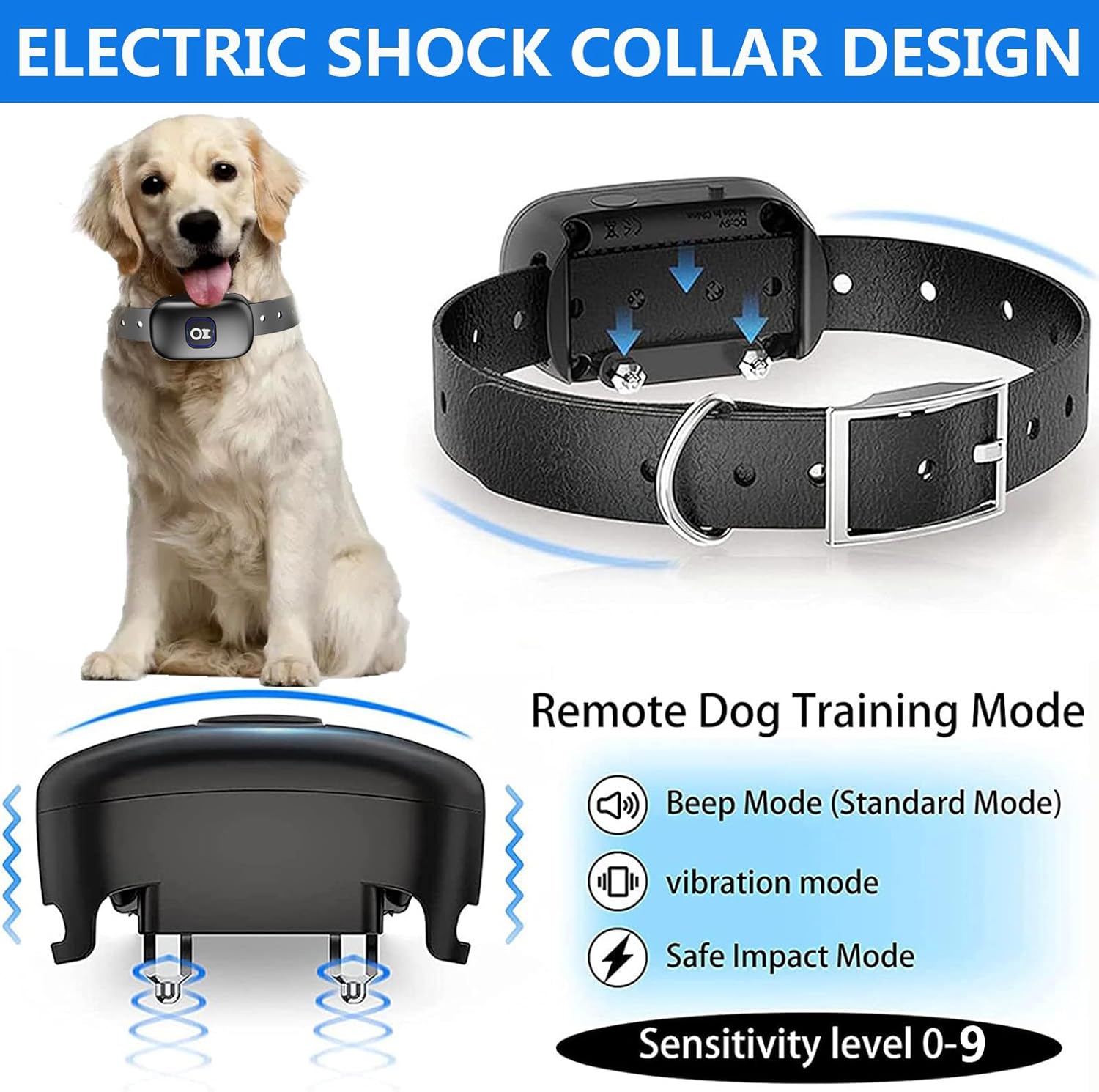 Wireless Dog Electric Fence, Portable Pet Boundary Containment System,Waterproof Dogs Training Collar with Vibration & Shock, Adjustable Range Sizes, Rechargeable, for 1 2 3 Dogs,for3dogs