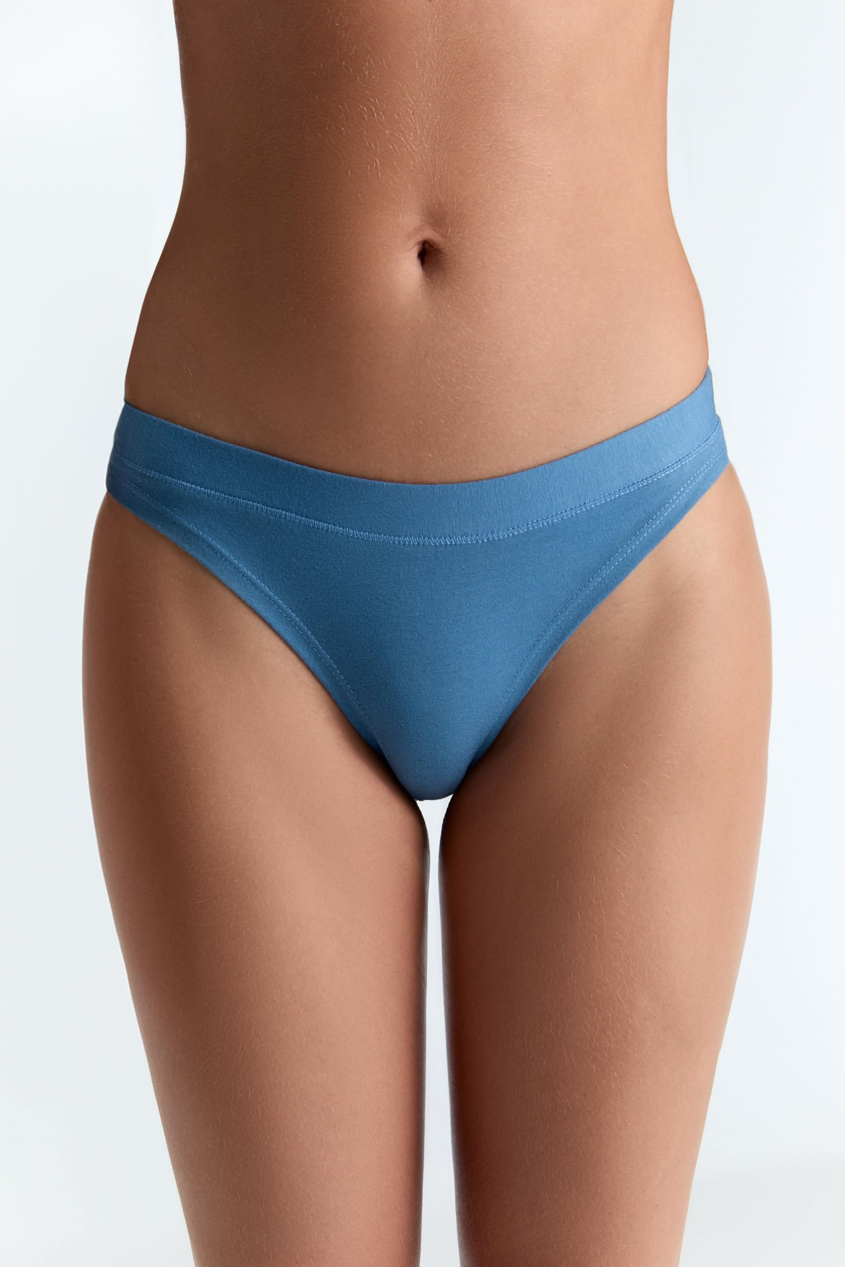 Perizoma da donna a taglio alto, in cotone biologico, con elastico in vita, certificato GOTS