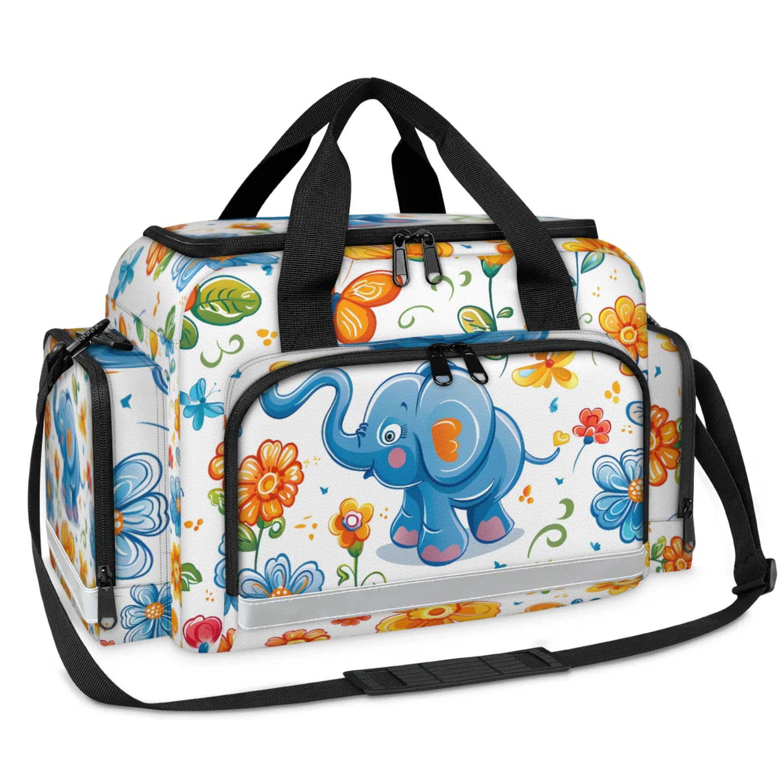 GzLeyigou First Aid Bags Empty, Intelligent Elephant Emergency Bag First Aid Kit Multiple Compartment Kit Carrier On Call Trauma Bag For Paramedics Emergency Medical Supplies Kit