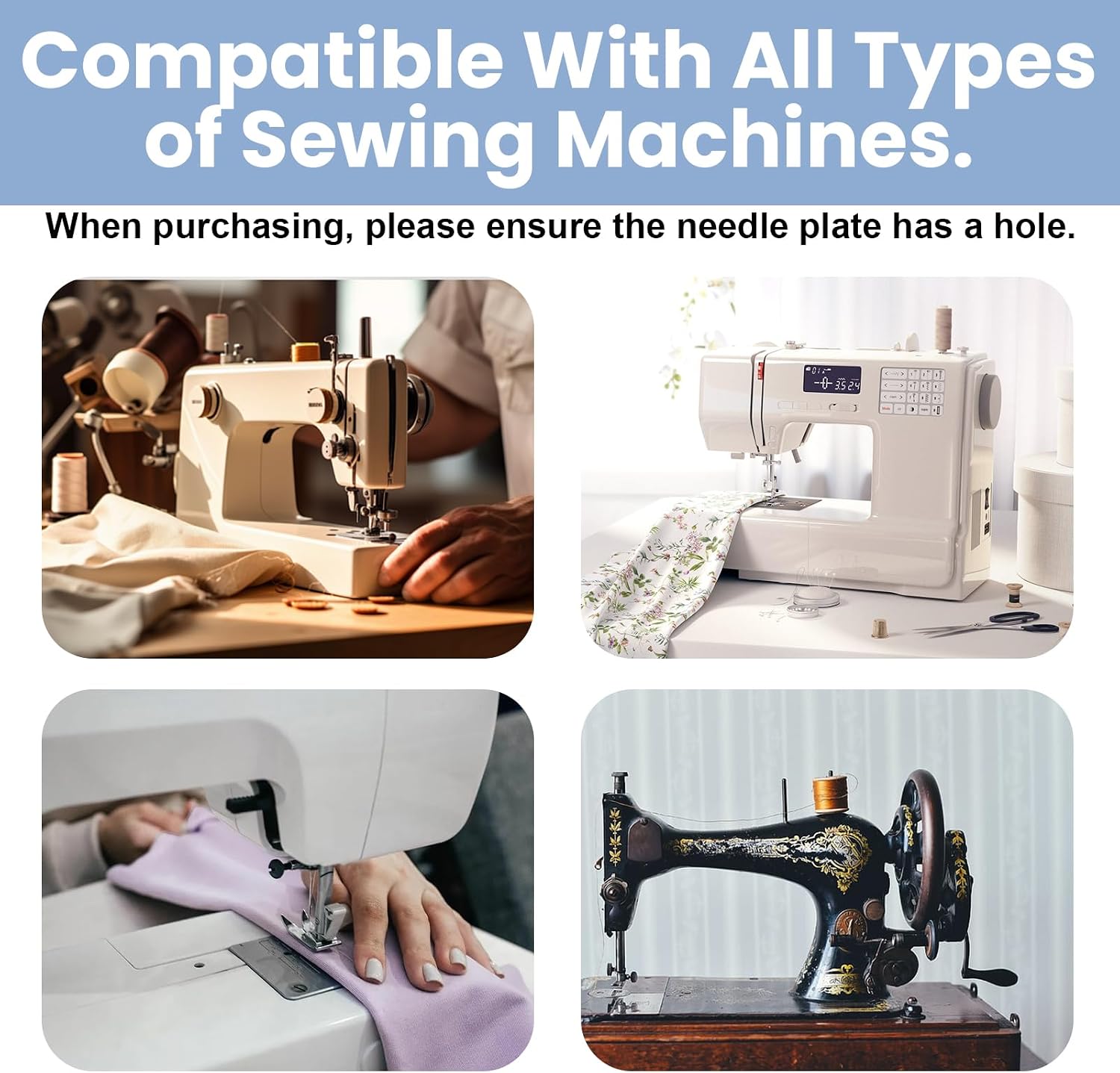 8PCS-Feet Hemming Machine,Sewing Machine Accessories,Sewing Supplies,8 Sizes Rolled Hem Pressure Foot,for FlatbedComputerized Flatbed Sewing Machine/Household Tool