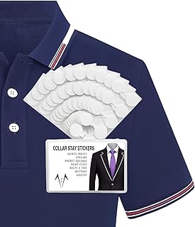 Collar Stays for Men's Shirts & Polo, Polo T-Shirt Collar Fixed, Just Peel & Stick Easy Use, Portable Mini Box Package, No Metal. No Magnets. Just Hold（120 Pcs）