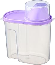 زجاجة تخزين حبوب و عصير برتقال بلاستيك شفاف بغطاء كوب ( 1.5 لتر) - موف