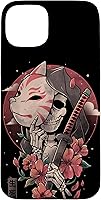 Vista 9 de iPhone 16 Death Messenger Japanese Aesthetics Grim Reaper Kitsune Mask Case