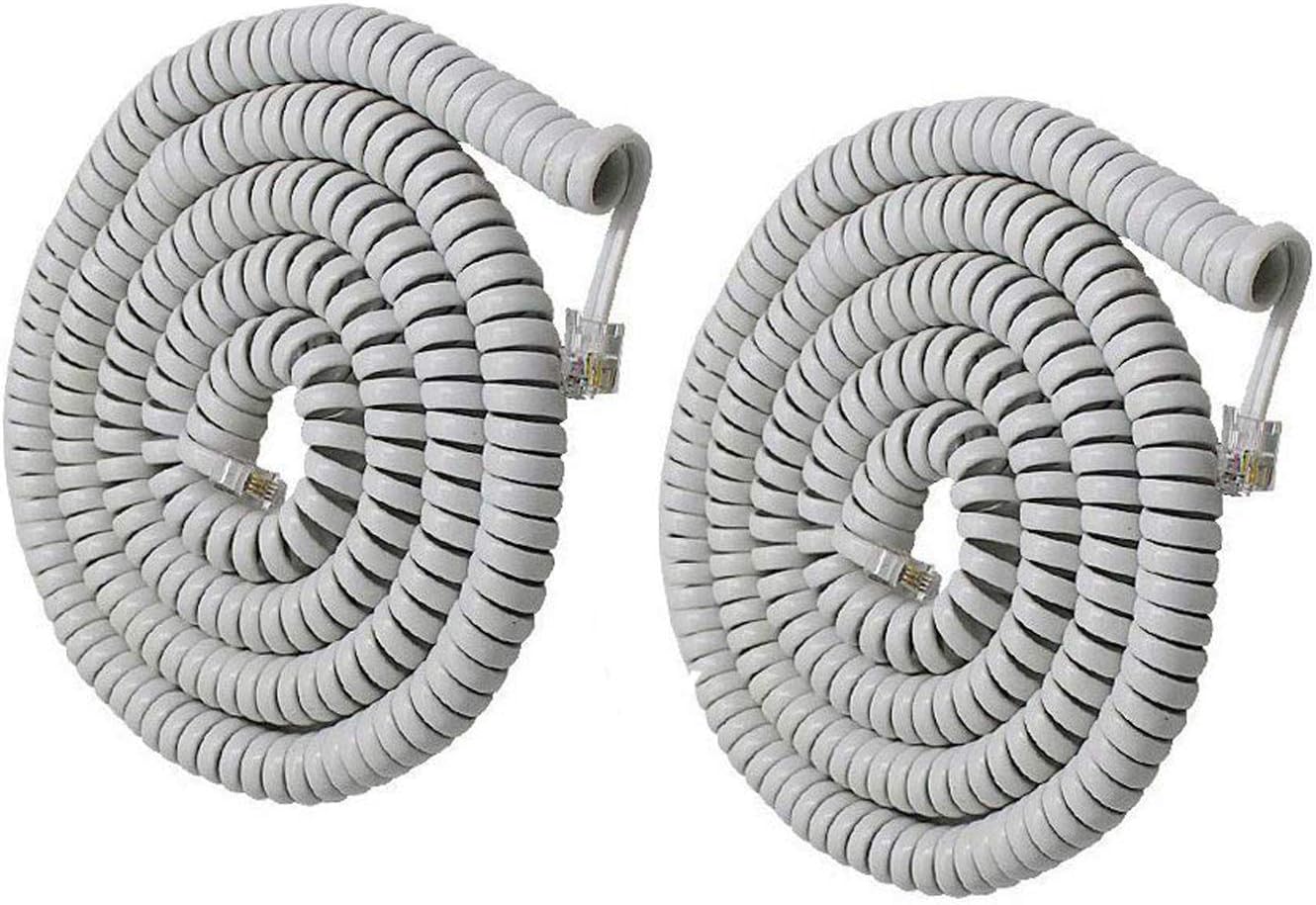 Telephone Handset Cord,Uvital Coiled Length 1.2 to 10 Feet Uncoiled