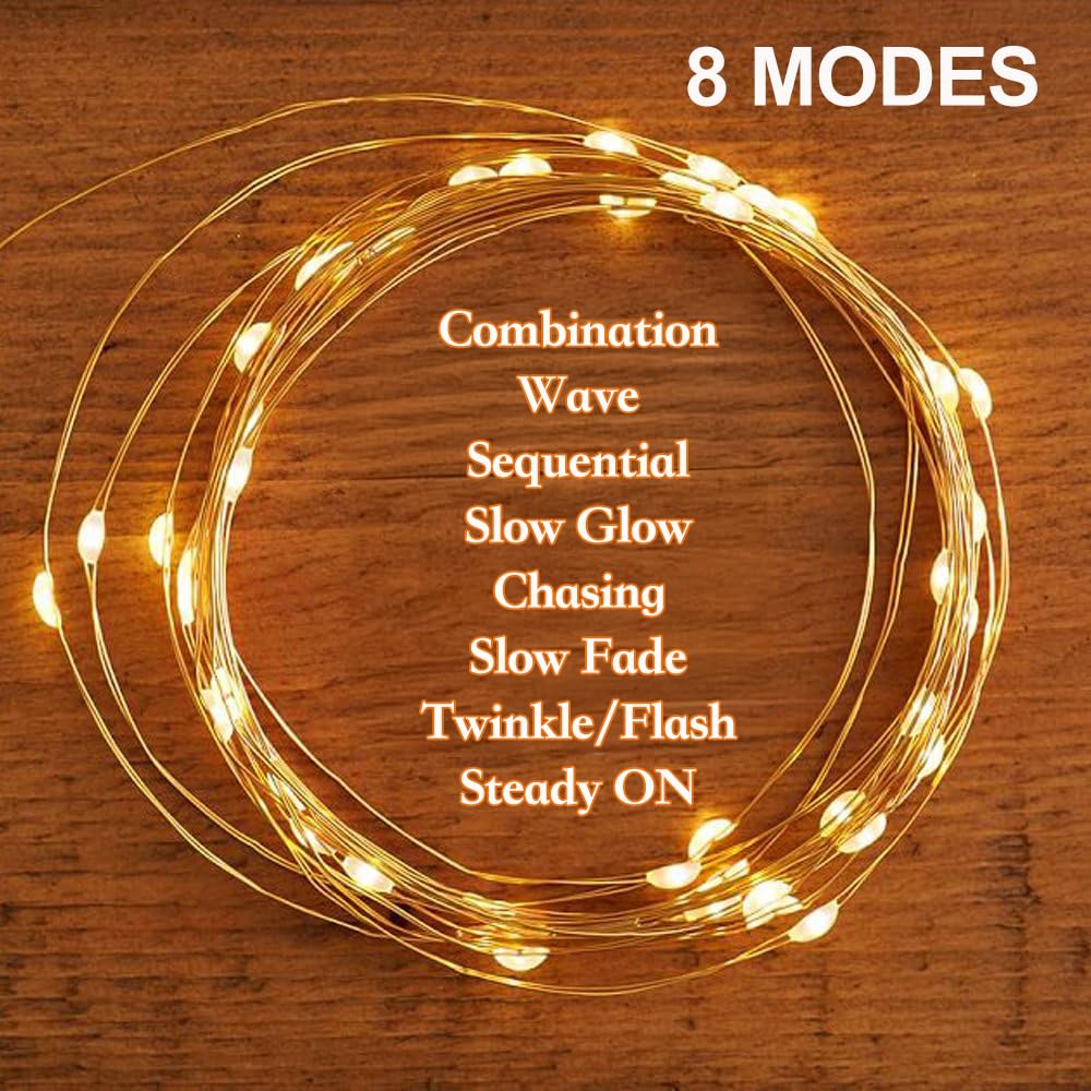 Feuerwerk Lichter, 240LEDS/480 LEDs USB-betriebene hängende Feuerwerklichter mit 8 Modi, Fernbedienung, Draht hängende Feuerwerk Lichter für Garten Hof Baum Dekor Weihnachtsdekoration (4)