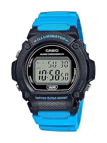 Casio W219H Series | Men’s Digital Watch | 50M WR | LED Illuminator | 100 SEC Chronograph | 1/100 SEC Stopwatch | Daily Alarm | Hourly Time Signal | Auto Calendar | 7 Year Battery