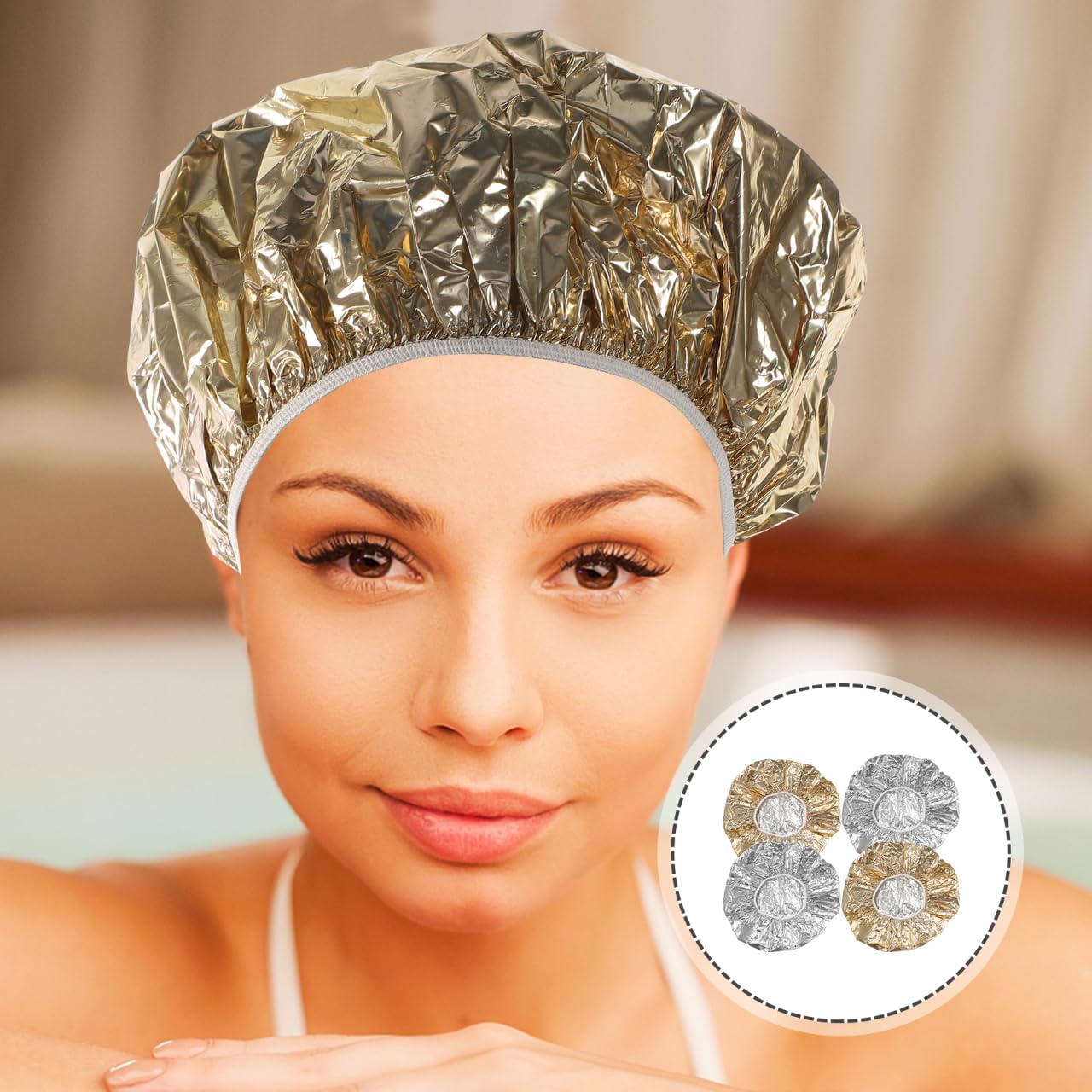 4pcs Tinfoil Hair Caps for Coloring and Deep Conditioning image 4
