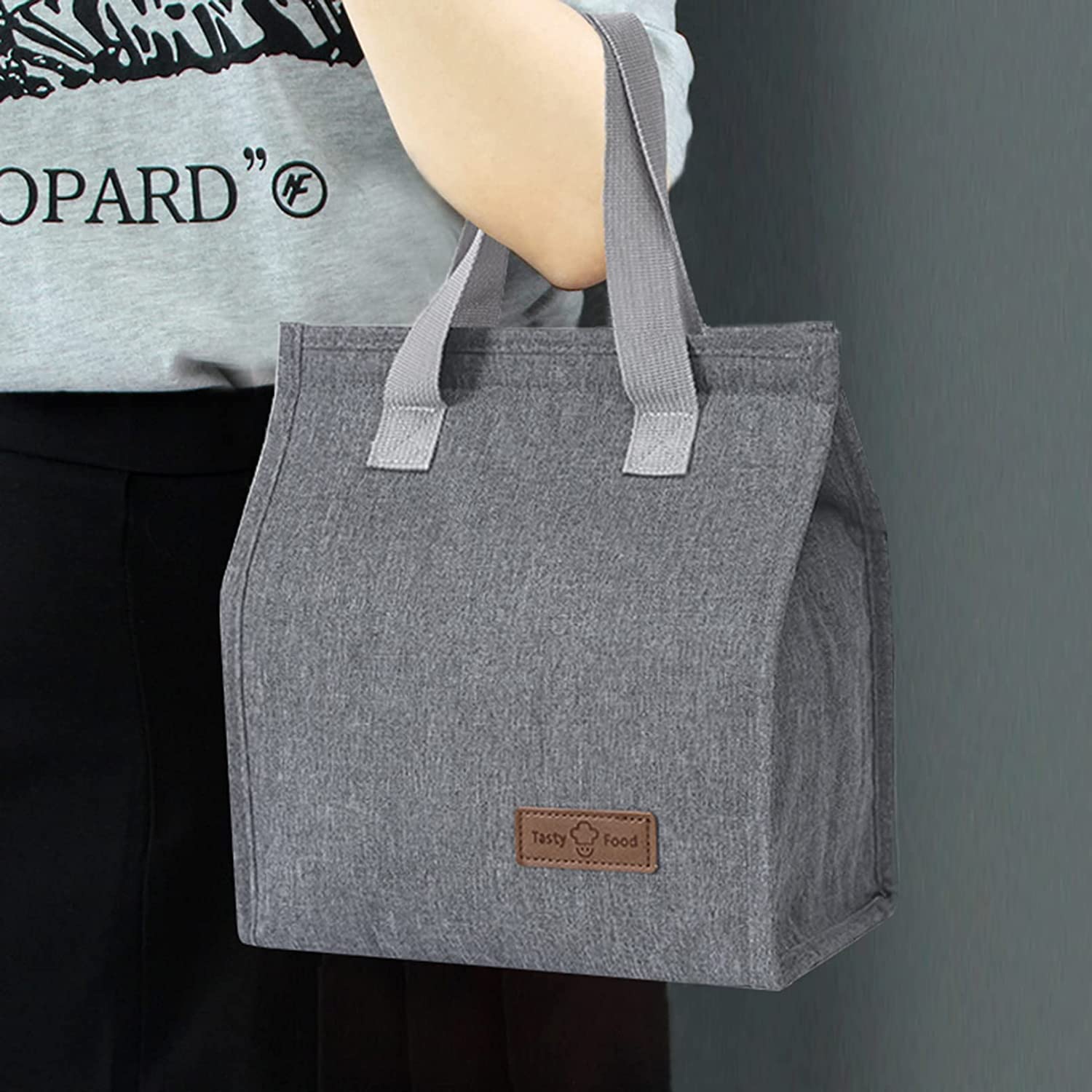 Scizor Lunch Bag for Girls and Boys Lunch Bags for School Lunch Bag for Home and Office Use Best for Travel Purpose Canvas Insulated Lunch Bag (Grey)