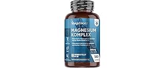 Magnesium Complex – 180 Vegan Capsules – 400 mg Elemental Magnesium per Serving – 3 Months Supply – With Bisglycinate, Citrate, Malate & Taurate – Alternative to Tablets / Powder – WeightWorld