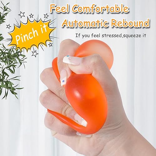 Miniatura 3 de Bola de azúcar de 2.4 pulgadas, bola antiestrés de azúcar de malta, bola de azúcar de malta transparente, bolas de alivio de estrés esponjosas,