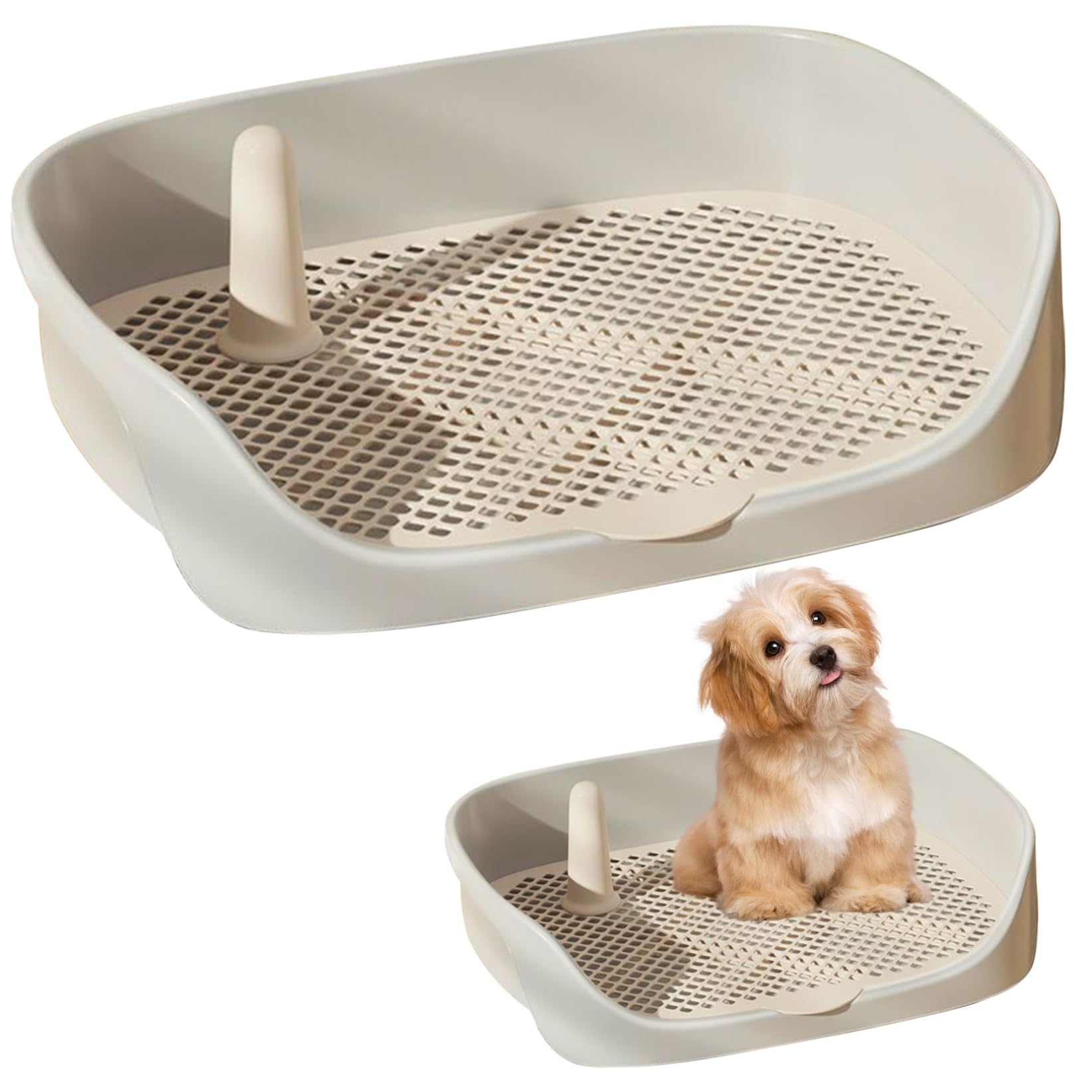 Toilette Per Cani Da Interno - Con Parete Simulata, Per Cuccioli E Cani Piccoli Fino A 15 Libbre - Foto 9