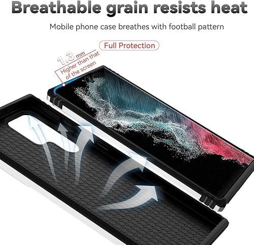 Miniatura 7 de Funda para Galaxy S22 Ultra/Samsung S22 Ultra SM-S908 con protector de pantalla de vidrio templado y cubierta para cámara deslizante, anillo