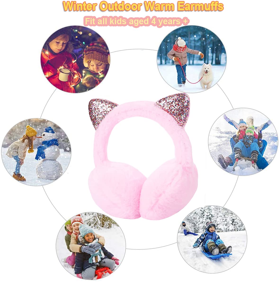 Cache-Oreilles Enfant Animaux Peluche - Hiver Chaud Et Doudou | Pour Ski, Vélo Ou Loisirs
