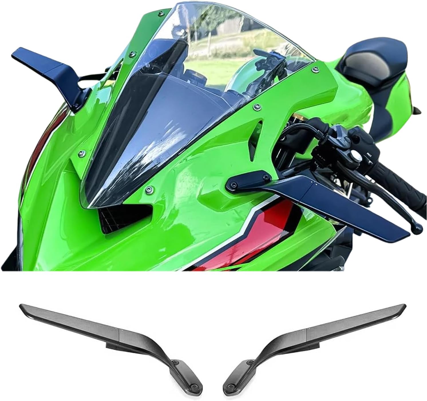 For Ninja ZX4R zx4r ZX4RR zx4rr ZX6R zx6r Ninja 636 Motorcycle Rear View MirrorsAdjustable invisible Mirror Compatible with