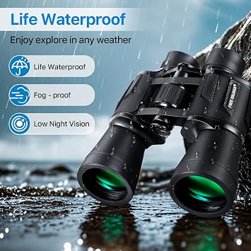 FREE SOLDIER 20x50 High Power Binoculars for Adults Black