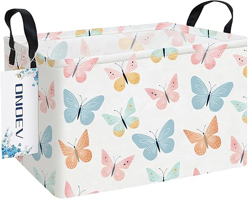 Miniatura 24 de Cesta de lavandería plegable rectangular, cesta de lona impermeable, cesta de regalo, adecuada para habitación de niños, oficina, ropa, Abeja