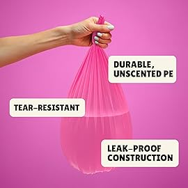 FORID Small Trash Bags 1.2 Gallon Colored - Extra Thick Mini Garbage Bags Unscented,Strong Plastic Wastebasket Liners for Bathroom Bedroom Office and Car,150 Bags Multi Colored