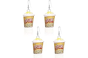 Cute Popcorn Earrings for Women, 2-Pair Set