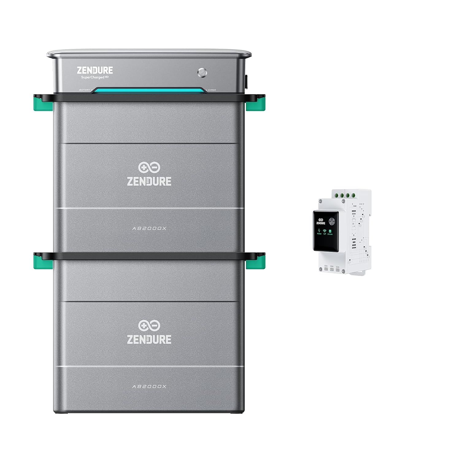 Zendure Solarflow Hyper 2000 avec AB2000X*2 3840Wh, Centrale Électrique de Balcon avec Entrée Solaire 1800W,...