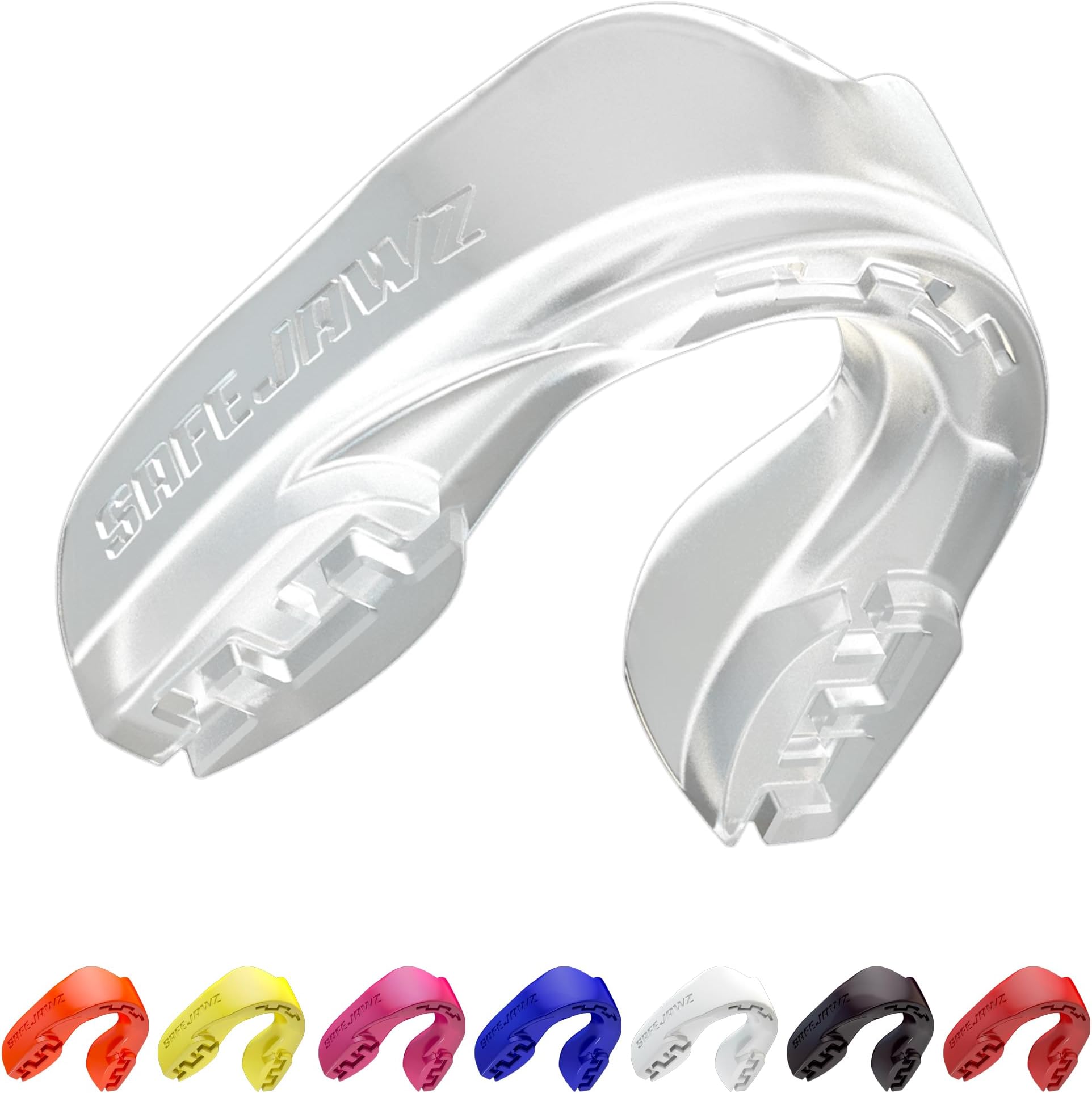 SAFEJAWZ Mouth Guard Adults and Children for All Contact Sports Including Rugby, MMA, Kickboxing Martial Arts, Judo, Hockey and Boxing